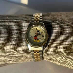 Lorus Vintage Disney Two-Tone Gold and Silver Mickey Mouse Bracelet Watch